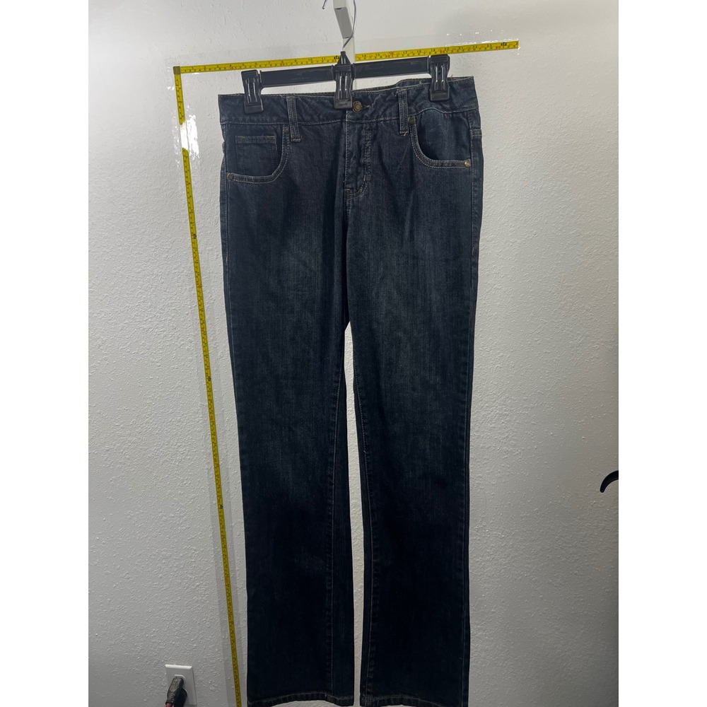 Faded Glory Womens Size 6 Dark Wash Straight Leg Denim Jeans Classic‎ Blue
